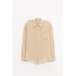 OUR LEGACY VACAY CHECK GAUZE LINEN ABOVE SHIRT